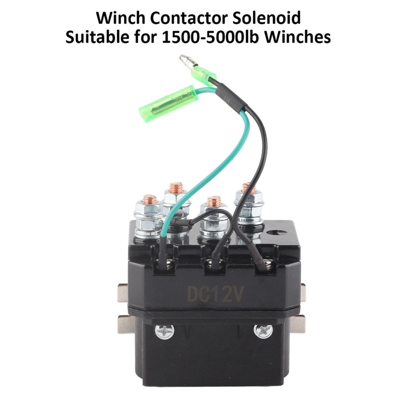 Haosie Winch Solenoid Relay Contactor, 12V 250A Solenoid Relay for