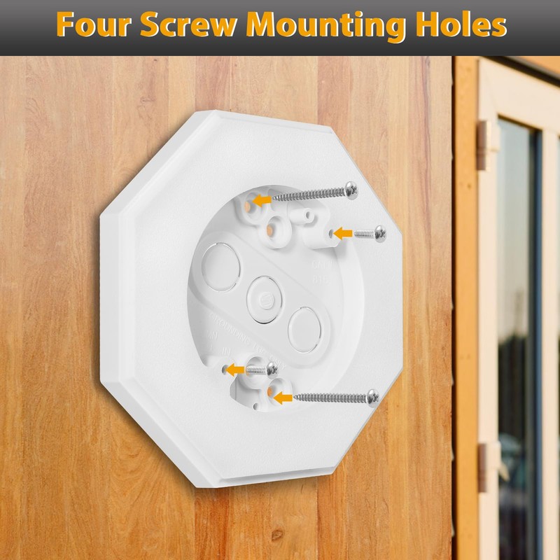 FREECAT 8161 Vertical Siding Lamp Octagon Mounting Kit,Paintable Block with