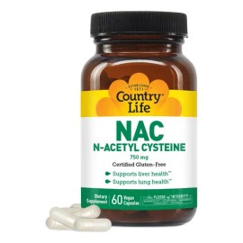 Country Life N-acetil Cisteína 750 Mg Soporte Hepático                                                                                                