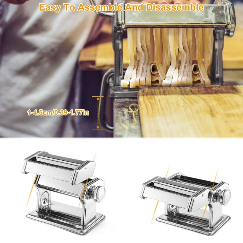 Silver Fettuccine Noodle & Pasta Maker Roller Machine Toolcolor: Silver