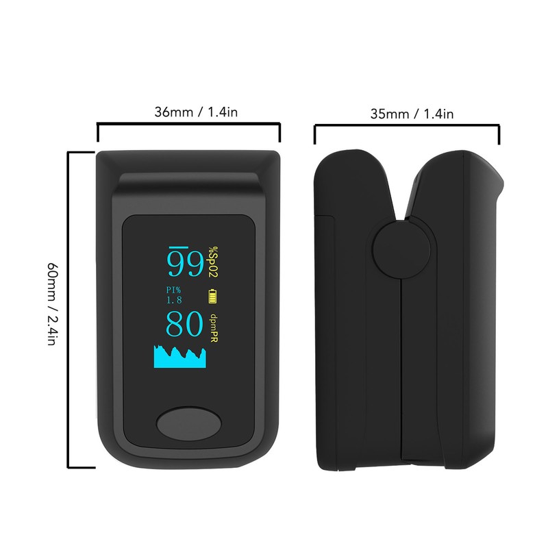 Organic LED Fingertip Pulse Oximeter Blood Oxygen Saturation Monitor With