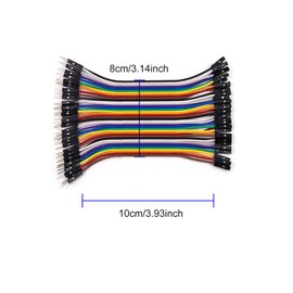 YnGia Dupont Wire 40 Pin Male to Female Breadboard Jumper Wires Ribbon Cable Dupont Wire Kit for Arduino Projects Raspberry PI DIY (10cm) Multicolor 120pcs
