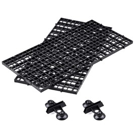 WEAVERBIRD 2 Pcs Aquarium Divider Tray Plastic Grid Divider Tray Egg Crate for Aquarium Fish Tank Bottom Isolation, Black