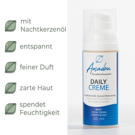 Amadou Face Cream 50 ml - Daily Cream - Moisturising Face Care Cream for Daily Protection of the Skin - Rich in Antioxidants - Anti Ageing - Certified Cosmetics
