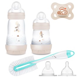 MAM Easy Start Self Sterilising Anti Colic Starter Set Self-sterilising, Newborn Bottle Set and Soother, Newborn Essentials, Teats from Birth + Breast Milk Teats