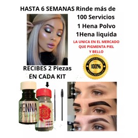 Hena magic brow Kit Hena Ceja Hd Rinde Mas De 100 Tipo Microblading Henna