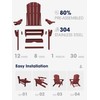 KINGYES Folding Adjustable Adirondack Chair with Ottoman & 2 Cup