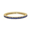 GOURIK 18K Yellow Gold Plated Stackable Created Sapphire Ring For
