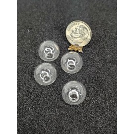 Unbranded LOT 4 Clear GLASS Globe w Hole Dollhouse Miniature Lamp Shade Chandelier Craft