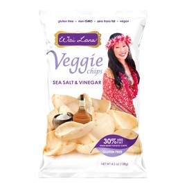 Wai Lana Veggie Chips - Gluten Free, Non-GMO, Vegan, Zero Trans Fats (Sea Salt & Vinegar, 4.5 Ounce (Pack of 6))