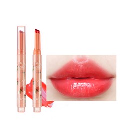 Flortte Melting Sheer Lip Lip Gloss, High Coloring Lip, Ruddy Color, No Smudge Makeup, Moisturizing Lipstick, Glossy, Long Lasting, Long Lasting, Color Variations, Prevents Sticking (#08)