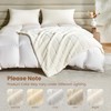 Sophia & William Cream White Faux Rabbit Fur Throw Blanket,