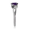 Silvershake Genuine African Amethyst and White Topaz 925 Sterling Silver