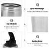Protein Shaker Bottle with Scale Portable Stainless Steel Double Section
