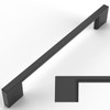 Amerdeco 10 Pack Matte Black Cabinet Pulls 6.3 Inch(160MM) Hole