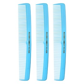 Allegro Combs #415 Combs for Women, 7 Inches Combs for Men, Parting Comb, Hair Comb, Comb for Men 3 Count (Baby Blue)