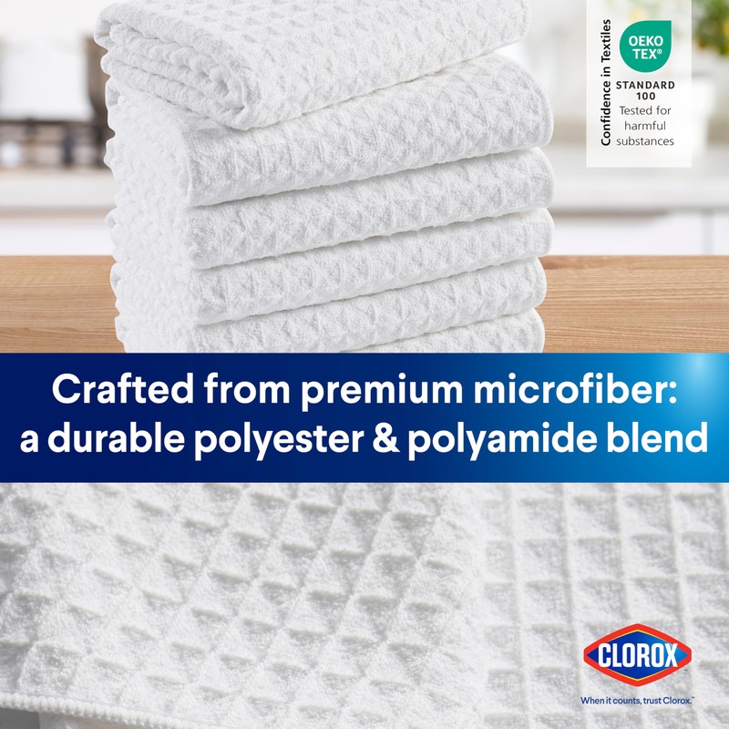 CLOROX Waffle Bar Mops - Microfiber Quick Dry Dishcloths -