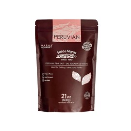 MARAS GOURMET Peruvian Pink Salt - Coarse Grain, Organic Mineral Salt Hand-Harvested from Maras Salt Mines | Gourmet Coarse Salt for Grinder & Grill 21 oz. (600g) Pouch.