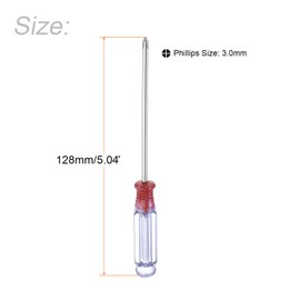 TOP-VIGOR 10pcs Mini Phillips Screwdriver 3mm Cross Head 128mm Length, Small Precision Screwdrivers with Non-Slip Handle for Electronics, Glasses, Watch, Computer and Small Appliance Repair