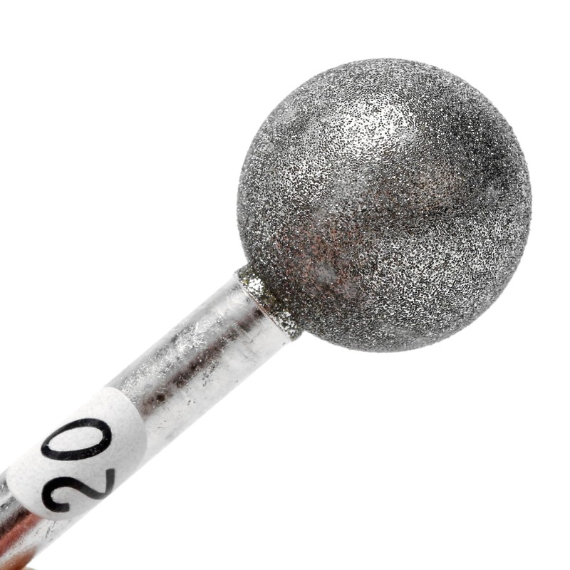 ChilternCasa 20mm Diamond Ball Bit,Round Head Rotary Burr Shank 6mm