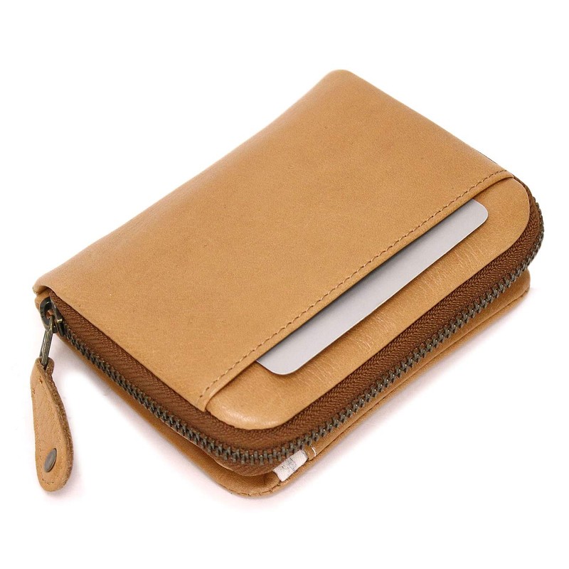 Mozu 86000 Elk Bi-fold Wallet with Coin Purse, red