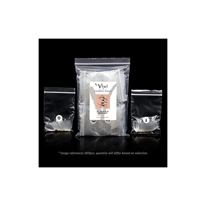 By Vixi 600 pieces MEDIUM ALMOND NAIL SET with FREE