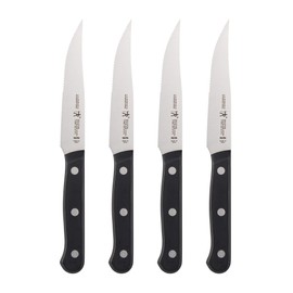 HENCKELS Solution Razor-Sharp Steak Knife Set of 4, German Engineered Informed by 100+ Years of Mastery, Black