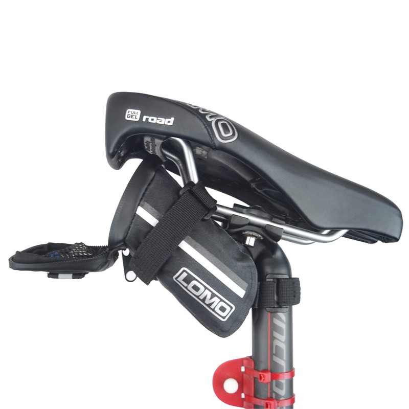 Lomo Waterproof Road Bike Saddle Bag - Small Black