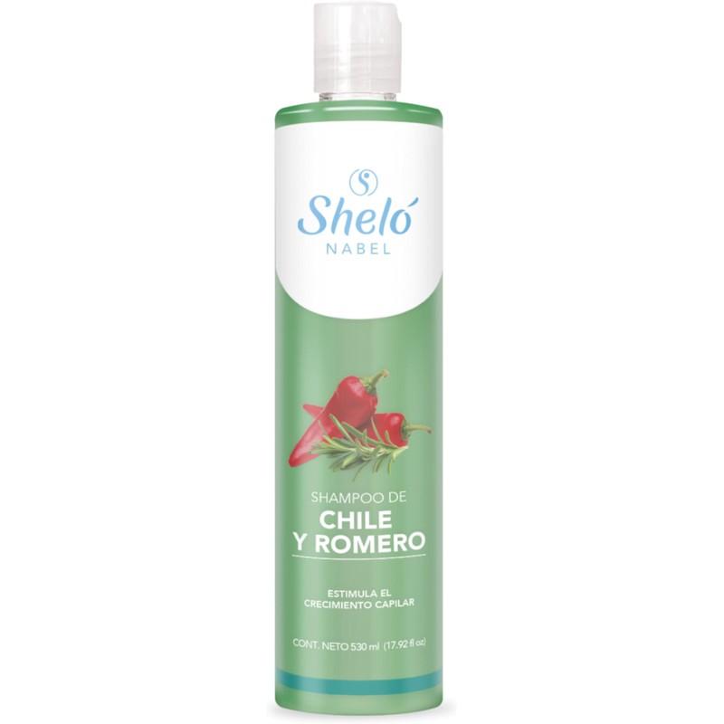 Shampoo de Chile y Romero Sheló Nabel, 530 ml, Estimula