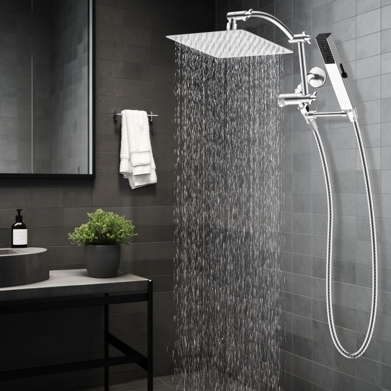 Hibbent All Metal CUPC Certified 10'' Rain Shower Head, Dual