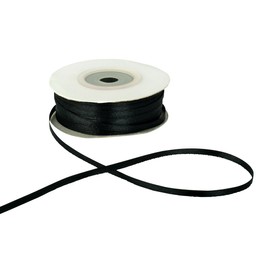 3mm x 40m Black Double Sided Satin Ribbon
