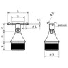 Cosch Edelstahl Adjustable pipe support with joint and support plate,