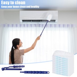 UQTUKO Pack of 30 Dust Magnet Refill Pack with 1 Handle and 1 Telescopic Rod Duster, Duster, Duster, Cloths, Electrostatic Dust Mop for Pet Hair, Dust, Dirt for Home, Office