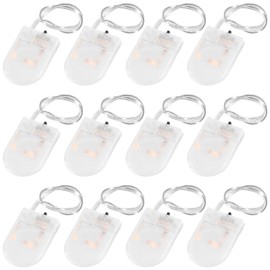 AOICRIE 12PCS 1X 3V CR2032 Battery Holder Coin Button Cell Battery Holder Case with ON/Off Switch Lead Wire Type (Transparent)