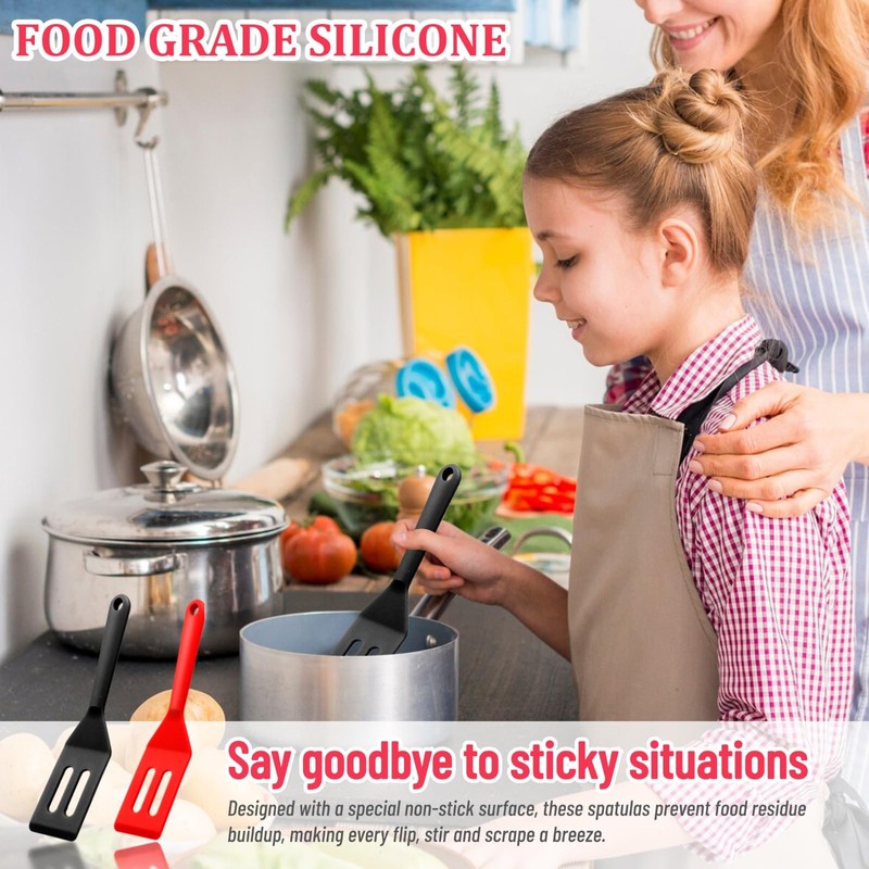 Silicone Brownie Spatula Set, Heat Resistant, Non-Stick Kitchen Turner for