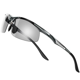 Glazata Polarized Sports Sunglasses, Polarized Glasses, UV 400, UV Protection, For Driving, Baseball, Bicycle, Running, Golf, Driving, Color Changing Dimmer