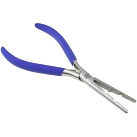 MAQNSCO 7'' Multi-Function Stainless Steel Hair Extension Pliers – Micro Rings & Beads Removal Tool with 2 & 3.6mm Holes – Non-Slip Grip Handle for Precision (Blue)