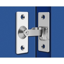 Litensh Door Hasp Latch 90 Degree, Stainless Steel Safety Angle Locking Latch, Sliding Right Angle Door Lock Bolt Cam Lock for Barn Window 60 * 22mm