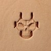 Sellos de piel con diseño de calavera, para tallar, herramientas