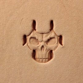 Sellos de piel con diseño de calavera, para tallar, herramientas para manualidades #422