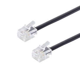 PADCR Telephone Cable RJ11 Modular Cable 6P4C Western Cable RJ11 to RJ11 Plug (1.5 m)