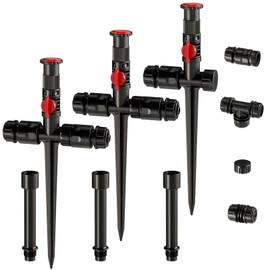 Multi-Adjustable Flex Design Garden Sprinkler with Extension Set, Above Ground DIY Irrigation Kit, Ideal for Plant and Flower Bed Watering (Garden Hose Not Included)