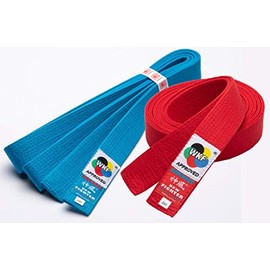 Kamikaze competition belt NEW FIGHTER made for KUMITE, WKF APPROVED, red or blue - Bleu, 330 cm / T7