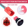 DMWD 19mm Horn Metal Push Button Switch Heavy Duty 20Amp