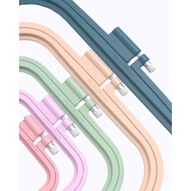 Pllieay 5 Pieces 5 Sizes Square Embroidery Hoops, ABS Plastic Embroidery Hoops for DIY Embroidery Craft