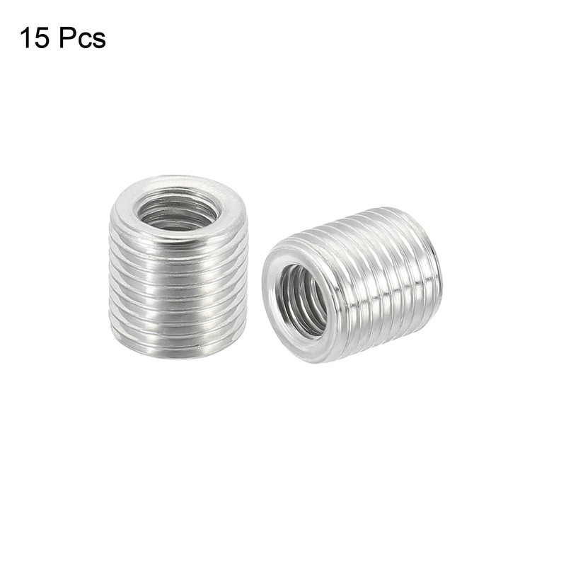 sourcing map Thread Reducing Nuts Insert M10 x 1mm Male