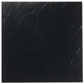 Sterling Self Adhesive 12-Inch Vinyl Floor Tiles, 20 Tiles - 12" x 12", Plain Black Pattern - Peel & Stick, DIY Flooring for Kitchen, Dining Room, Bedrooms & Bathrooms by Achim Home Decor