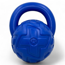 MIJOMA Floating Dog Toy, Robust & Easy to Clean, Ideal for Fetch Games in Water and on Land. Promotes Interactive Play (Blue, Handle Ball)