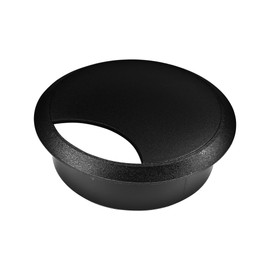 cyclingcolors 1 x Cable grommet, 70 mm, furniture, office, cable guide, cable outlet, cable box, plastic (black)