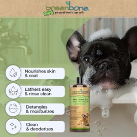 Greenbone Pet Spa Mint & Green Tea Dog Shampoo - Calming, Soothing, Gentle Grooming Solution, 33 fl oz, Safe & Natural Formula